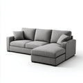 Divano angolare 3 posti grigio con chaise longue destra 260 x 160 x 85 cm in poliestere